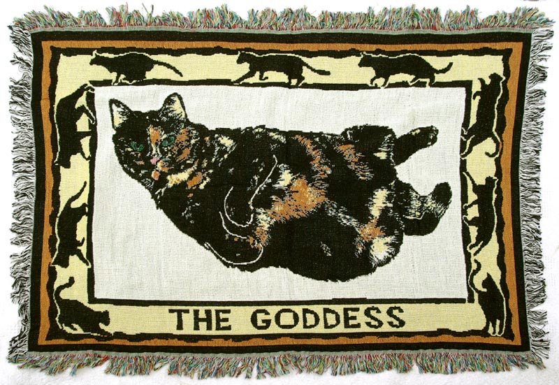 The Goddess woven cotton blanket
