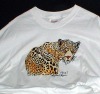 block-printed t-shirt of leopard